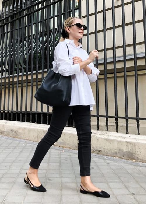 what to wear if you can't wear heels black flat slingbacks classy shoe