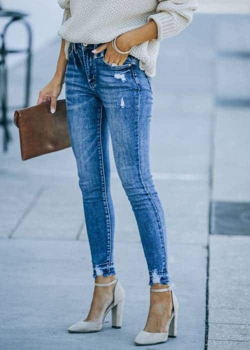how to wear heels casually high block heels casual outfit