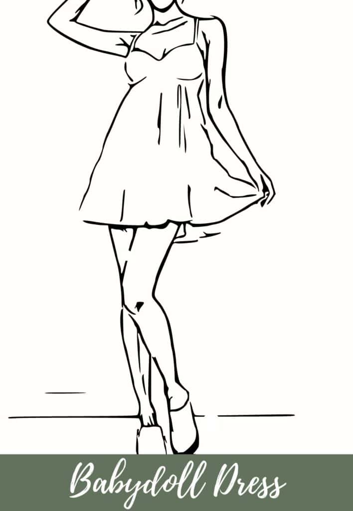 woman wearing babydoll dress