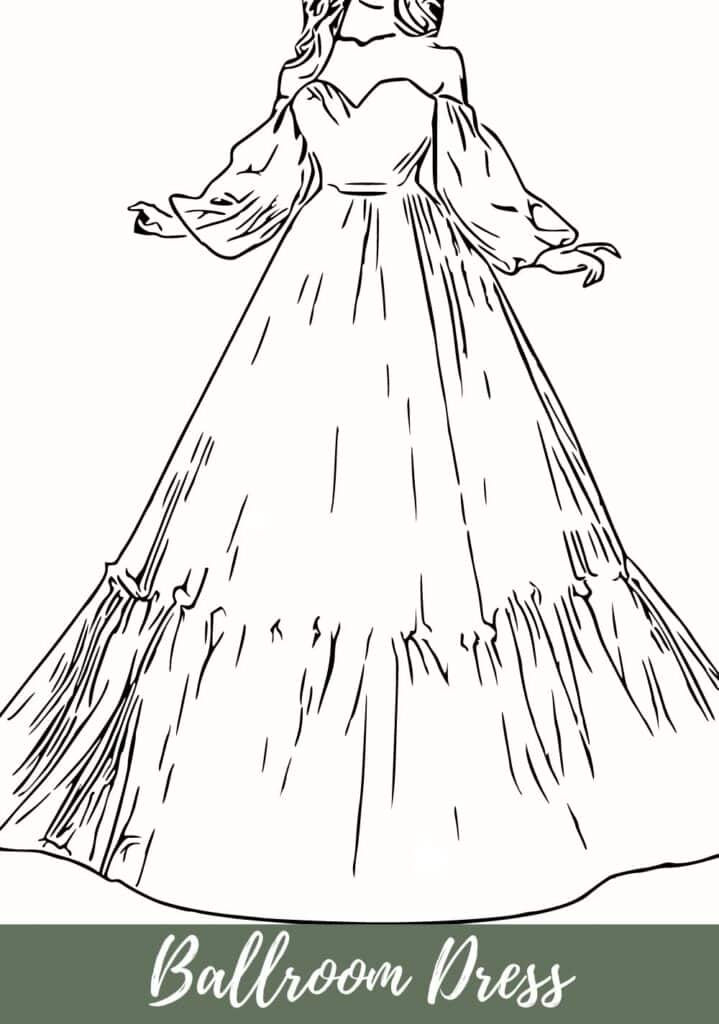woman wearing ballroom dress princess gown