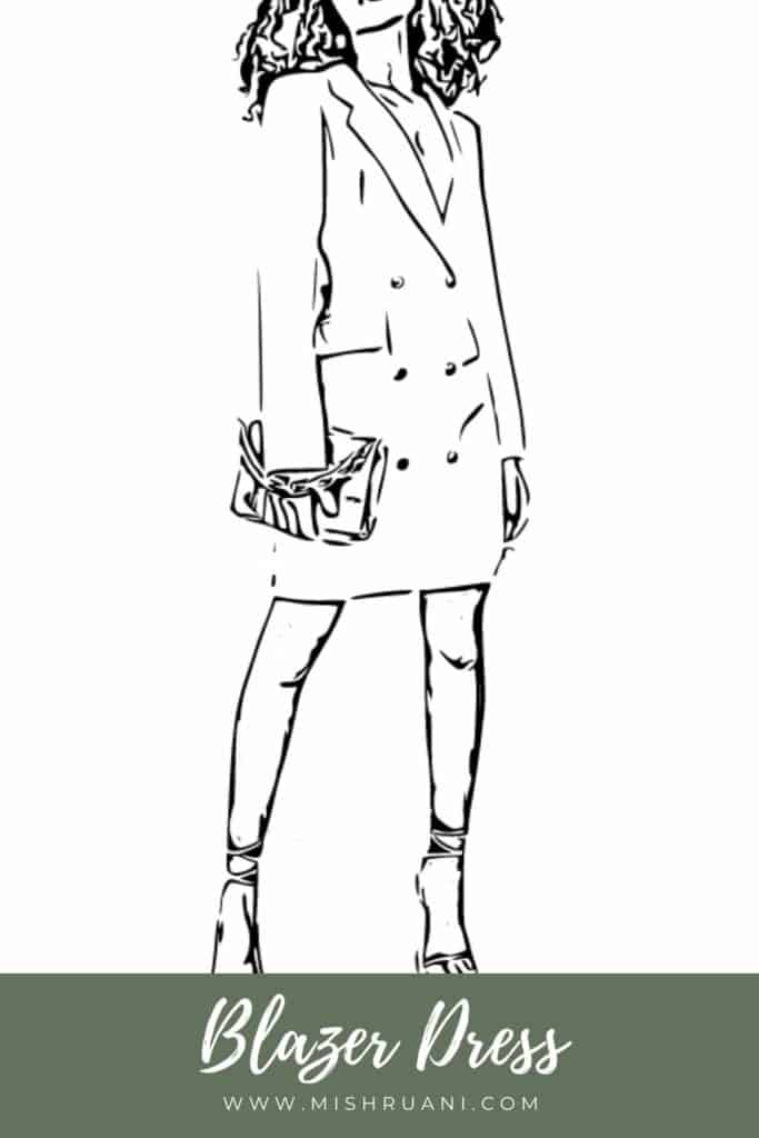 woman wearing blazer dress