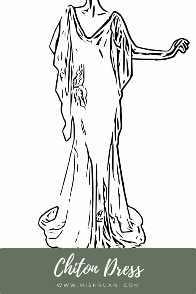 woman wearing chiton dress