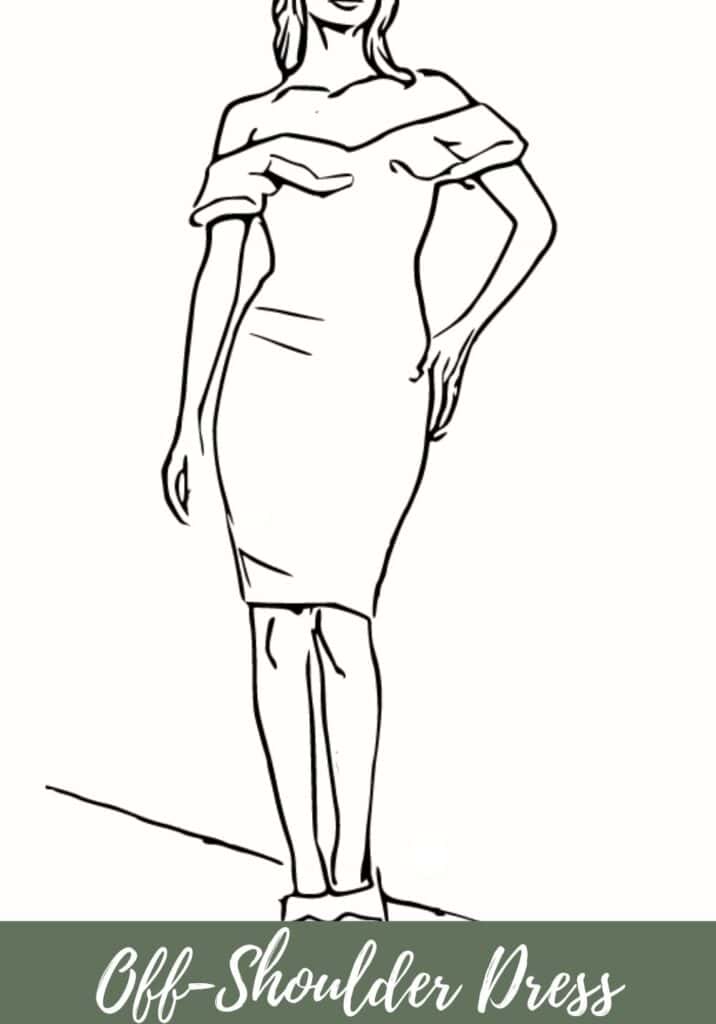 woman wearing off shoulder dress
