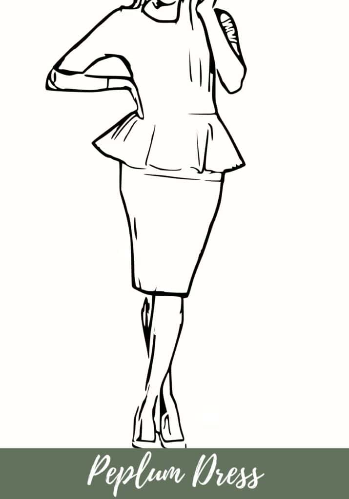 woman wearing peplum dress