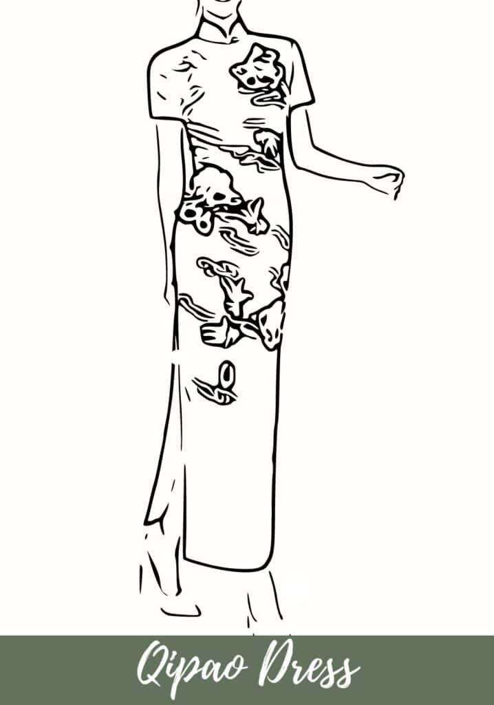woman wearing qipao dress
