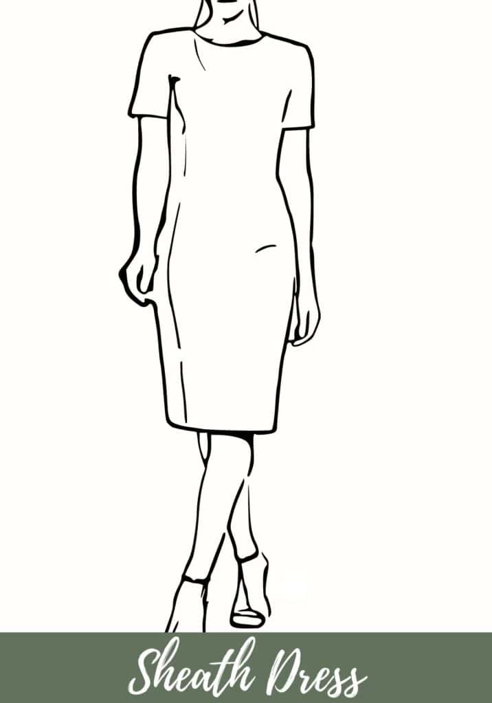 woman wearing sheath dress