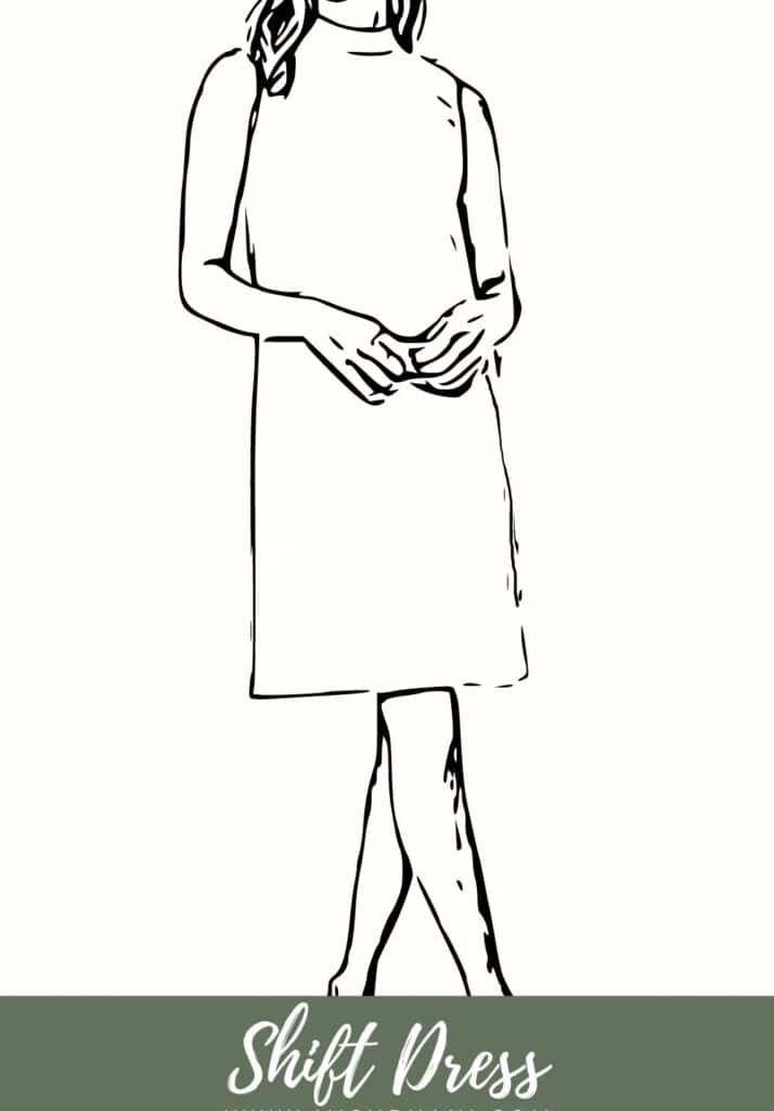 woman wearing shift dress