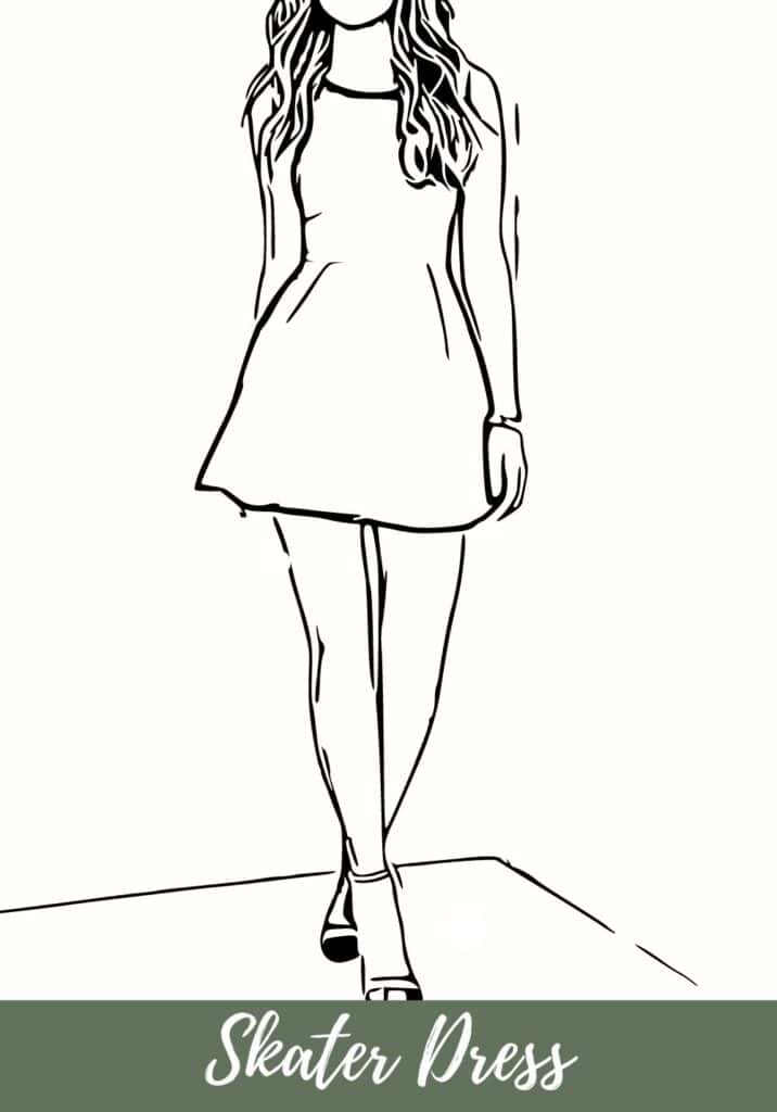 woman wearing skater dress