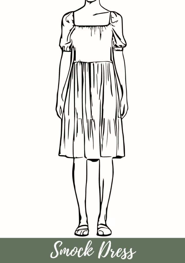 woman wearing smock dress