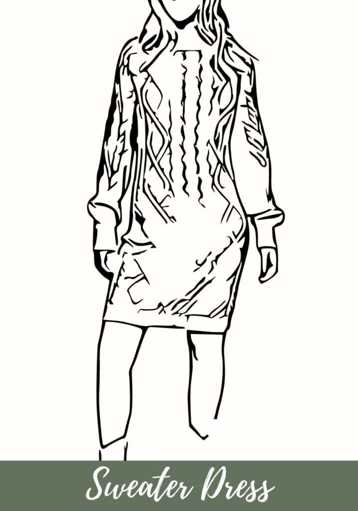 woman wearing sweater dress