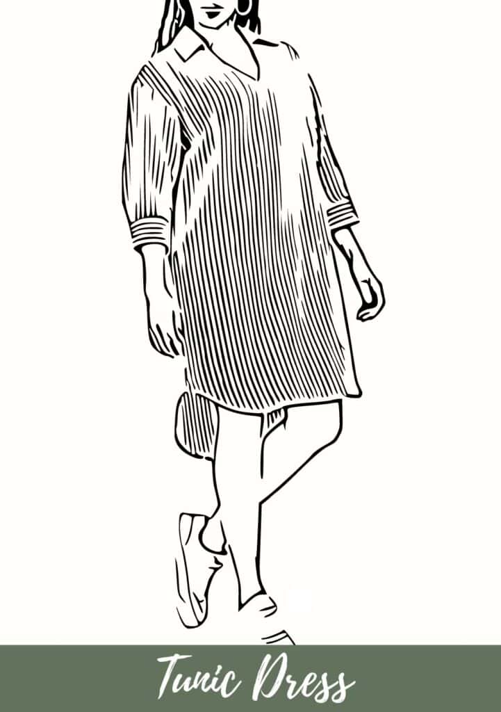 woman wearing tunic dress