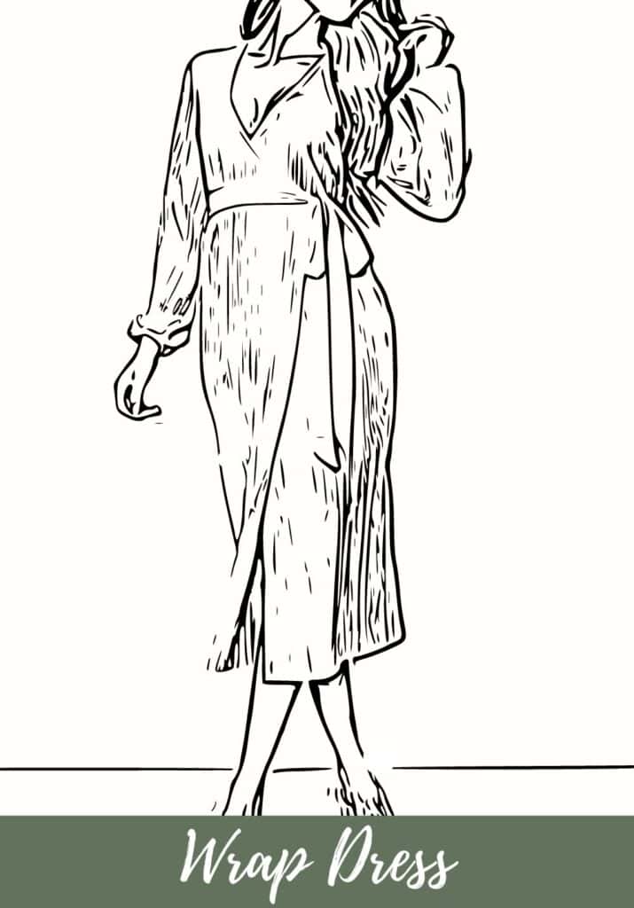 woman wearing wrap dress