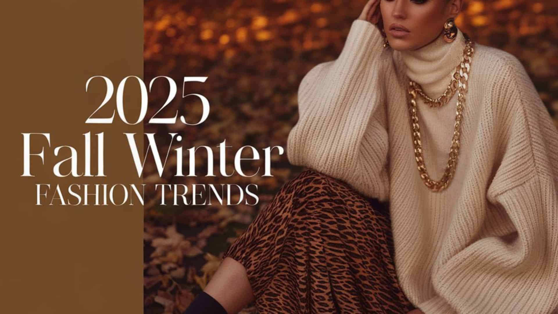woman wearing 2025 fashion trends for fall winter oversized sweater, leopard print skirt and sock boots