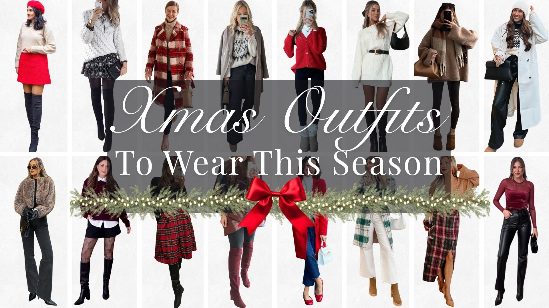 collection of cute and stylish christmas outfits for the festive season daytime looks