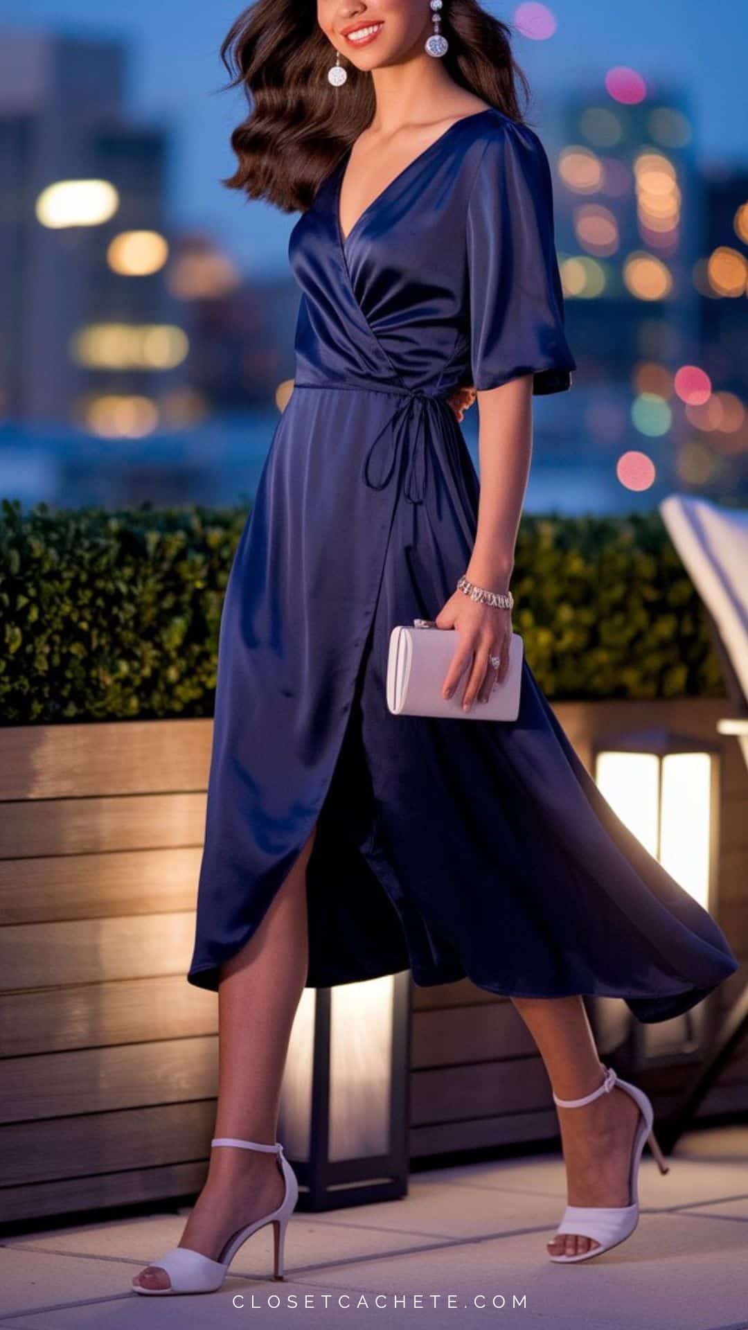 long sleeve formal fitted evening dress product info and reviews V-Neckline Chiffon Size:20-22 color_Lavender Foldimate Automatic Clothes Folding
