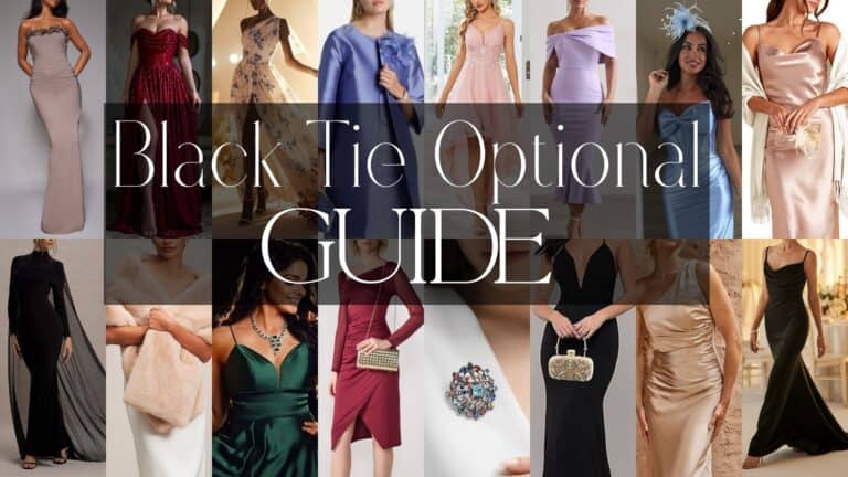 collection of black tie optional wear