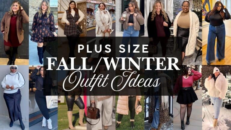 This fall/winter outfit features a cozy knit sweater layered under a stylish oversized coat, paired with wide-leg trousers that offer comfort and a modern silhouette. Accessories include knee-high boots for warmth, and a chic scarf that adds texture and dimension, making it perfect for both casual outings and brisk weather. The overall look is sophisticated yet accessible, ideal for plus-size women seeking warmth without sacrificing style.
